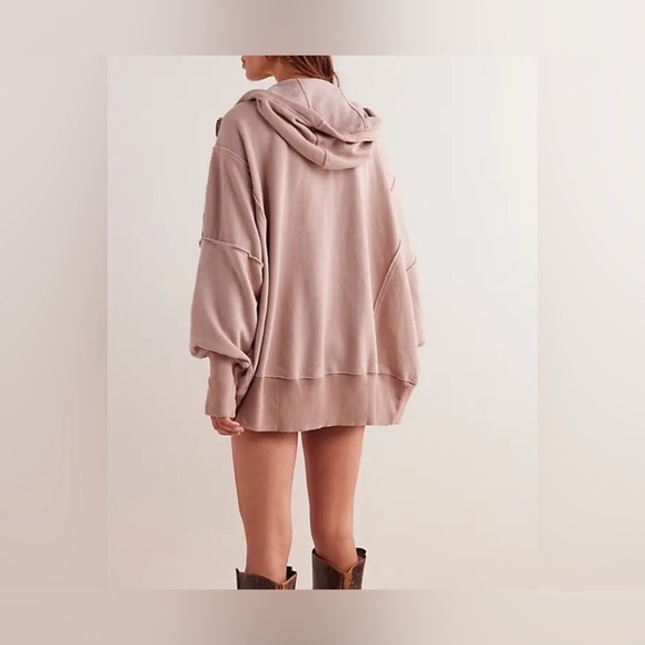 NWOT Free People We The Free Camden Hoodie - cashmere tan - Medium - Picture 4 of 7